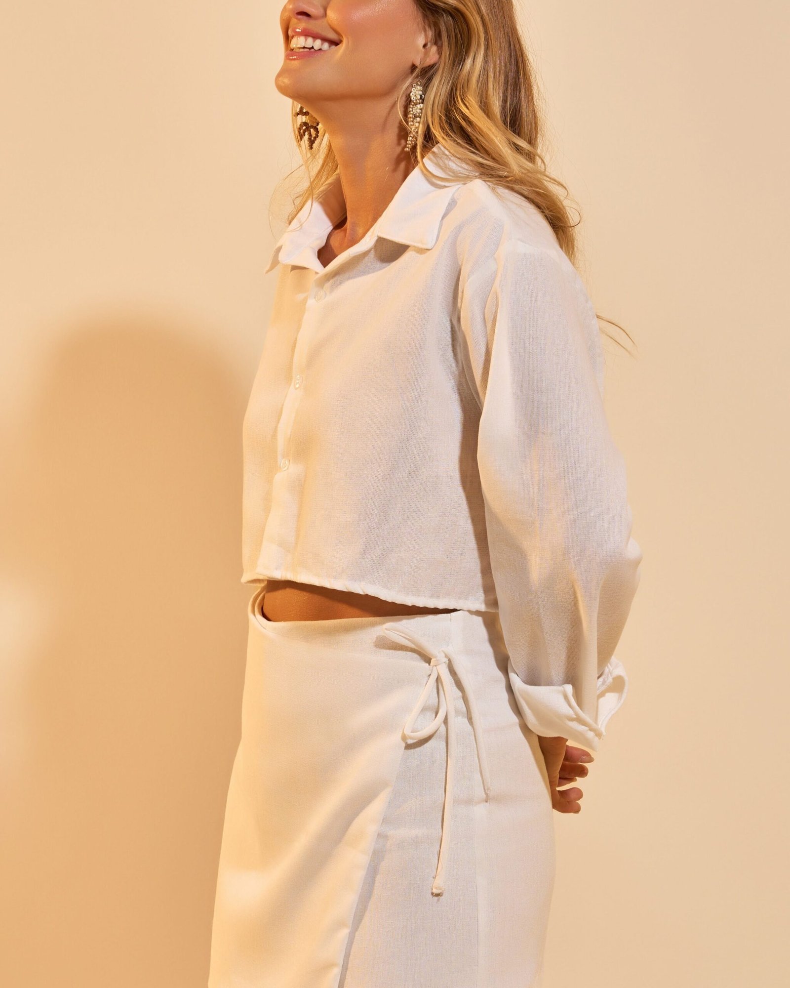 Camisa Cropped Marla Off White