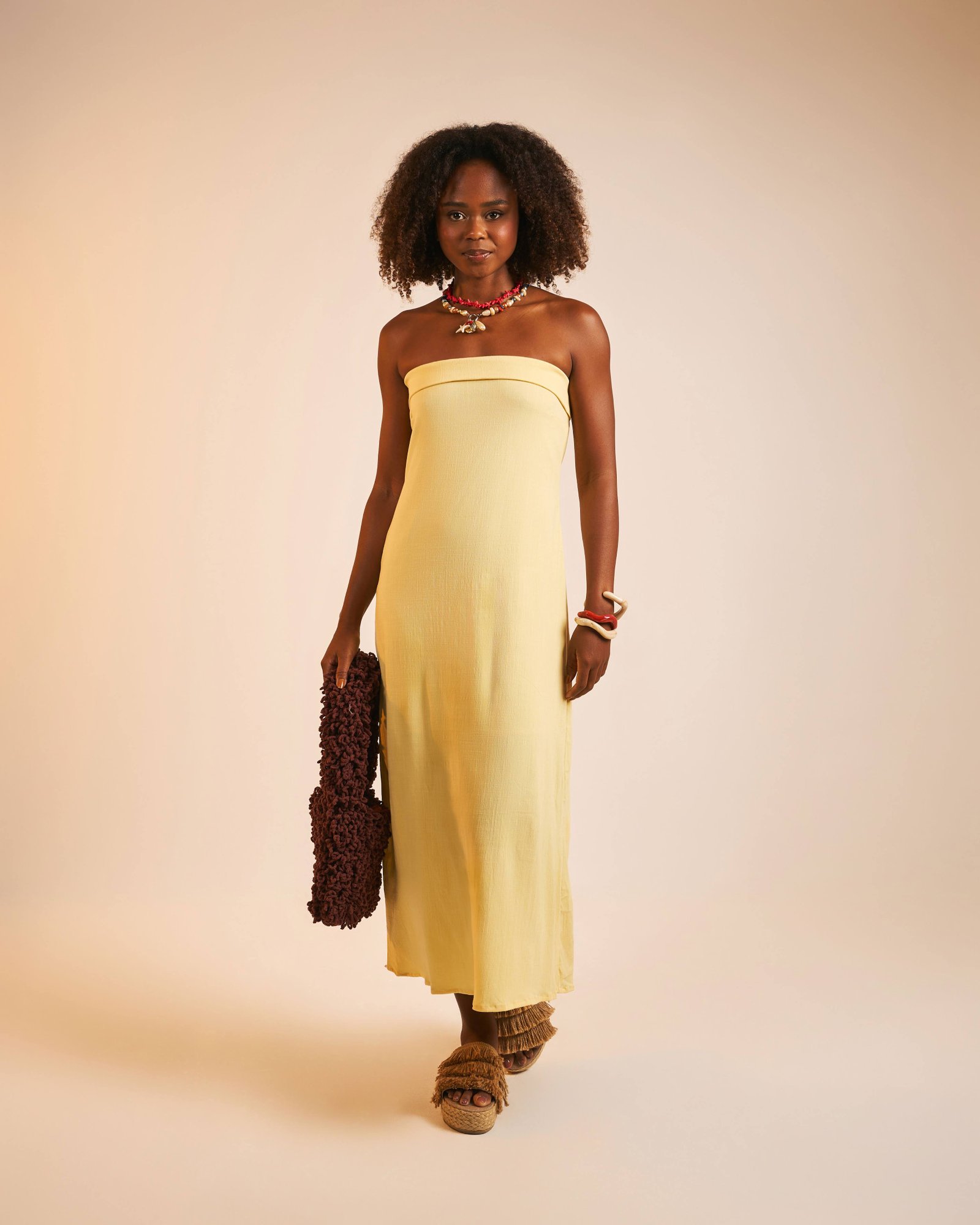Vestido Ravena Manteiga