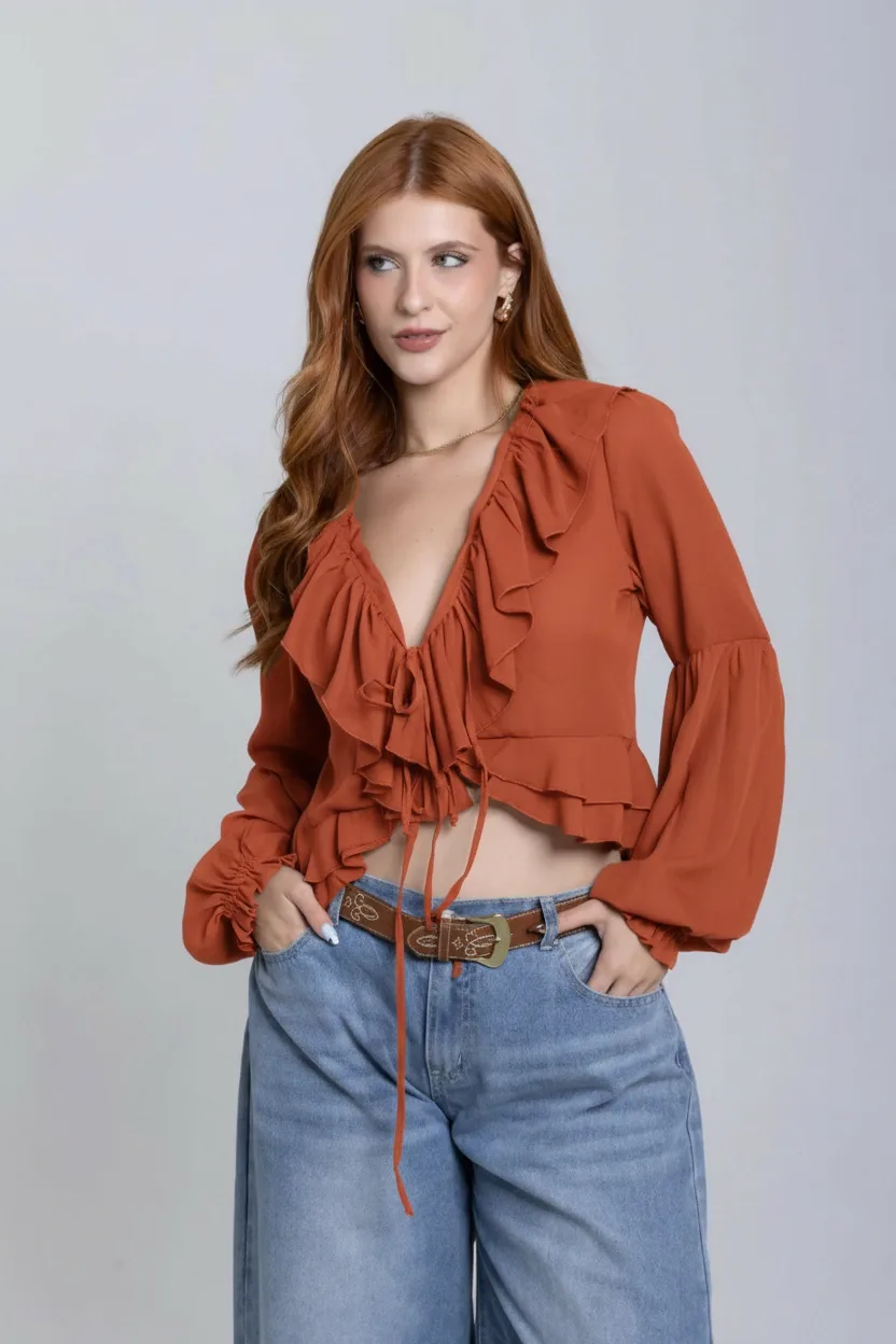 Blusa Ema Caramelo