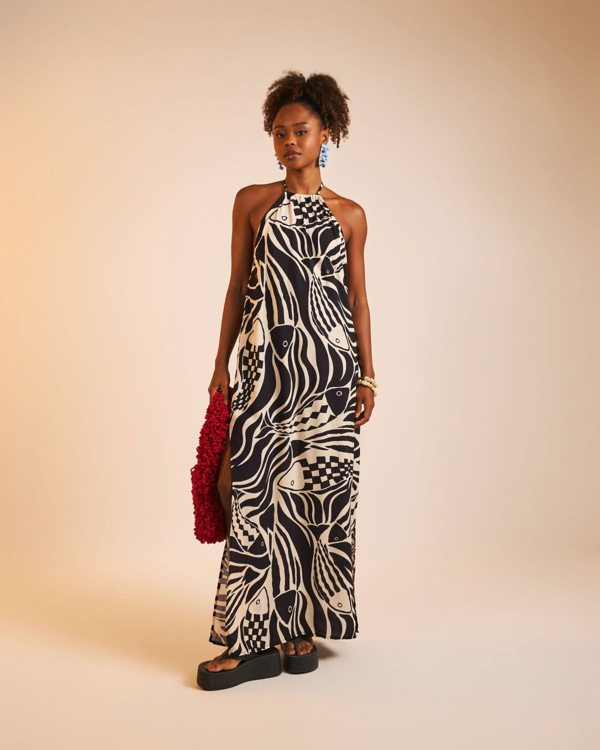 Vestido Longo Antúrio Maré Alta