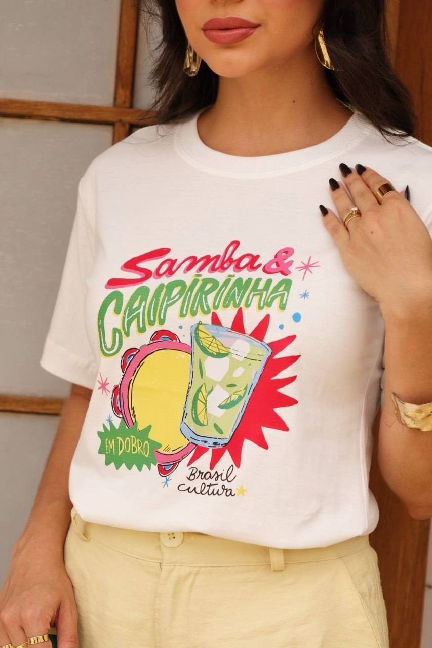 T-shirt Samba e Caipirinha Talco