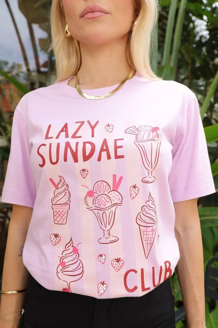 T-shirt Sunday Club Lilás
